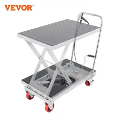 VEVOR 330/500LBS HYDRAULIC LIFT TABLE CART MANUAL SINGLE SCISSOR PLATFORM