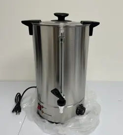 COMMERCIAL COFFEE URN 100 CUPS 16L STAINLESS STEEL COFFEE DISPENSER URN,OPEN BOX