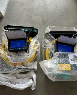LOT 2 SEWER PIPE CAMERA FOR PARTS LCD MONITOR SCREEN INSPECTION CAMERA 98.4 FT