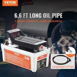 VEVOR AIR HYDRAULIC PUMP, 10, 000 PSI 1/2 GAL RESERVOIR, GRAY