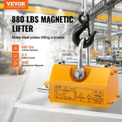 VEVOR MAGNETIC LIFTER, 880 LBS/400 KG PULLING CAPACITY, 2.5 SAFETY FACTOR, BOARD