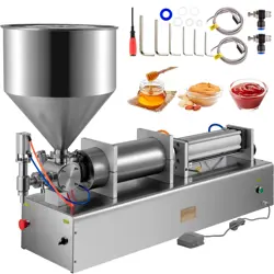 LIQUID PASTE FILLING MACHINE PNEUMATIC PISTON FILLER BOTTLE PACKING 5000ML CE
