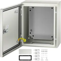 VEVOR 12X10X6'' CARBON STEEL ELECTRICAL ENCLOSURE IP65 WALL MOUNT JUNCTION BOX