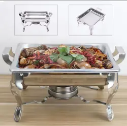VEVOR 4 PACK CHAFING DISH SETS STAINLESS STEEL BUFFET CATERING RECTANGULAR 8 QT