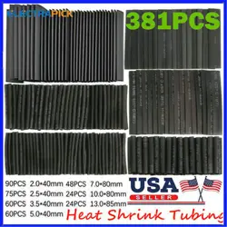 381X HEAT SHRINK TUBING WIRE WRAP ASSORTMENT SET ELECTRICAL CONNECTION CABLE US