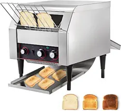 VEVOR COMMERCIAL CONVEYOR TOASTER 300PCS/H STAINLESS STEEL BREAD TOASTER 2000W