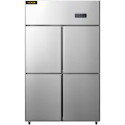 VEVOR COMMERCIAL REACH-IN REFRIGERATOR 4 DOORS UPRIGHT FRIDGE FREEZER 27.5 CU.FT