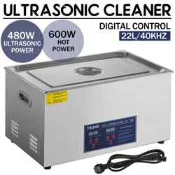 22L ULTRASONIC CLEANER ULTRASOUND CLEANING MACHINE STAINLESS STEEL DIGITAL TIMER