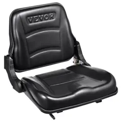 VEVOR UNIVERSAL FORKLIFT SEAT FOLD DOWN TRACTOR SEAT WITH ADJUSTABLE ANGLE BACK