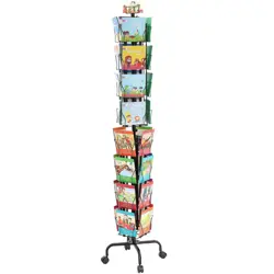 VEVOR GREETING CARDS DISPLAY RACK, 32 POCKETS ROTATING POSTCARD BROCHURE DISPLA✔