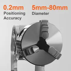 VEVOR ROTARY AXIS 80MM 3 JAW ROTARY ATTACHMENT FOR FIBER LASER ENGRAVER MARKER