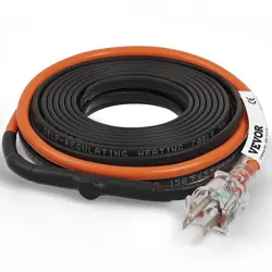 VEVOR SELF-REGULATING PIPE HEATING CABLE, 30-FEET 5W/FT HEAT TAPE FOR PIPES FREE