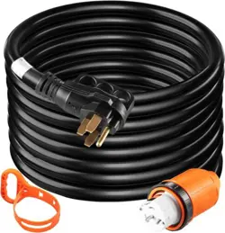 VEVOR HEAVY DUTY GENERATOR CORD, 20 FEET POWER 20FT, BLACK 