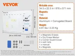 SIDED MAGNETIC WHITEBOARD