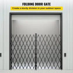 VEVOR DOUBLE FOLDING SECURITY GATE, SCISSOR GATE OR DOOR WITH KEYS