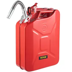 OIL CAN 5.3 GAL / 20L FUEL CAN WITH FLEXIBLE SPOUT FOR CARS RED VEVOR