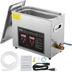 VEVOR ULTRASONIC JEWELRY CLEANER WITH DIGITAL TIMER AND HEATER - STAINLESS STEEL