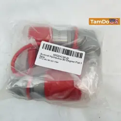 90 DEGREE FLAT FACE SKID STEER HYDRAULIC QUICK CONNECT COUPLER SET 3/8″ JIC MALE