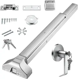 VEVOR PUSH BAR DOOR LOCKS, STAINLESS STEEL PANIC BARS FOR EXIT DOORS, WITH LEVER