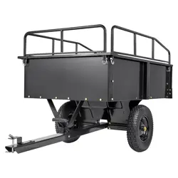 DUMP TRAILER TOW BEHIND DUMP CART 750 LBS 15 CU. FT. STEEL CONSTRUCTION