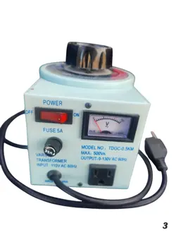  TDGC-0.5 VOLTAGE REGULATOR TRANSFORMER 500VA 0-130VAC