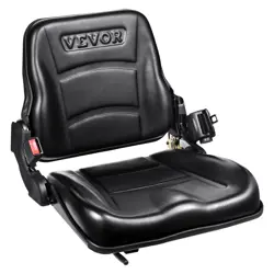 VEVOR UNIVERSAL FORKLIFT SEAT FOLD DOWN FORKLIFT SEAT ADJUSTABLE BACK & SEATBELT