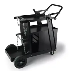WELDING CART 2-TIER 265 LBS WELDER CART WITH 4 DRAWERS 360° SWIVEL WHEELS VEVOR