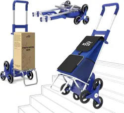 ELECTRIC STAIR CLIMBING SHOPPING CART, FOLDABLE GROCERY UTILITY CART