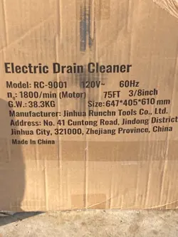DRAIN CLEANER 75'