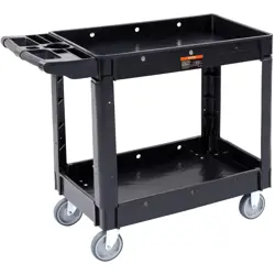 40 X 17 IN SERVICE UTILITY CART 2-SHELF 550LBS ROLLING CART SWIVEL WHEELS VEVOR