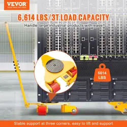 VEVOR MACHINERY SKATE DOLLY - INDUSTRIAL MACHINERY MOVER WITH HANDLE