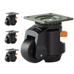 LEVELING CASTERS ADJUSTABLE NYLON PLATE MOUNTED CASTER 2200 LBS SET OF 4 VEVOR