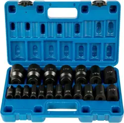 VEVOR IMPACT DRIVE SOCKET SET 1/2 INCHES 19 PIECE 1/2'' SAE 19PC CR-V 