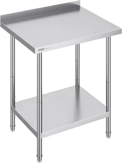 VEVOR 24 X 30 X 36 INCH STAINLESS STEEL WORK TABLE, 24 X 30 X 36 INCH, SILVER 