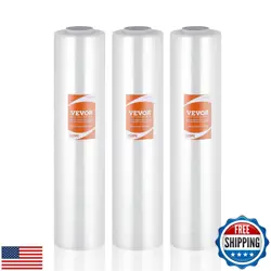 VEVOR STRETCH FILM, 15 INCHES X 1000 FEET, 60 GAUGE INDUSTRIAL STRENGTH CLEAR