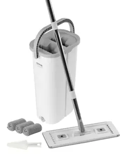 VEVOR MOP AND BUCKET WITH WRINGER SET 3 MOP PADS FLAT SQUEEZE BUCKET SET