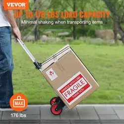 VEVOR FOLDING HAND TRUCK AND DOLLY, 176 LBS CAPACITY, ALUMINUM FOLDABLE CART