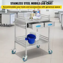 SERVING CART STAINLESS