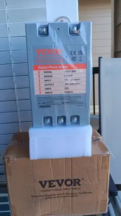 VEVOR 3 PHASE CONVERTER - 7.5HP 23A 220V SINGLE PHASE TO 3 PHASE CONVERTER,...