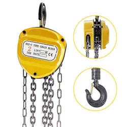 2 TON MANUAL LEVER BLOCK CHAIN HOIST RATCHET TYPE COME ALONG PULLER W/10FT CHAIN