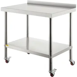 VEVOR STAINLESS STEEL PREP TABLE, 30X24X35