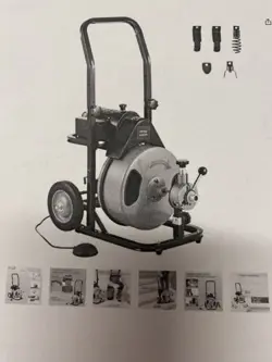 DRAIN CLEANER MACHINE 50FOOT ,3/8TUBE SNAKE SEWER ELECTRIC DRAIN AUGER AUTOFEED