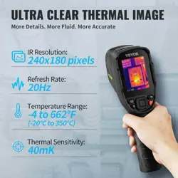 VEVOR THERMAL IMAGING CAMERA 240X180 IR RESOLUTION 43200 PIXEL INFRARED CAMERA