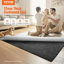 VEVOR RUG PAD GRIPPER 9' X 12' PROTECTIVE CARPET PAD 0.47