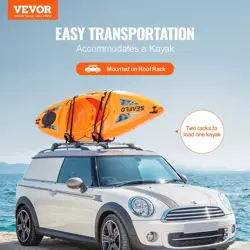 VEVOR KAYAK ROOF RACK 2 PAIRS SOFT ROOF RACK CARRIER FOR KAYAK SURFBOARD CAR SUV