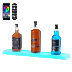 VEVOR WALL MOUNTED LED LIGHTED LIQUOR BOTTLE DISPLAY HOME BAR SHELF  24