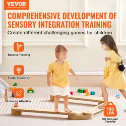 VEVOR KIDS BALANCE BEAM STEPPING STONES GYMNASTICS CHILDREN BALANCE BOARD 3 PCS