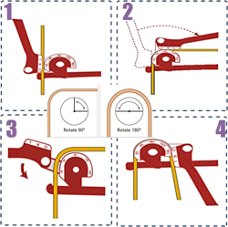 VEVOR 3 IN 1 LEVER PIPE TUBE BENDER FOR 1/4