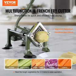 VEVOR FRENCH FRY CUTTER STAINLESS STEEL POTATO VEGETABLE SLICER CHOPPER 3 BLADES