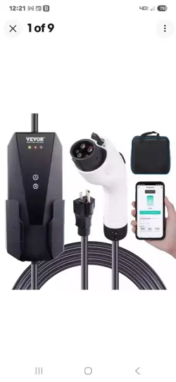 * VEVOR LEVEL 1+2 EV CHARGER 16 AMP 120/240V ELECTRIC VEHICLE CHARGER